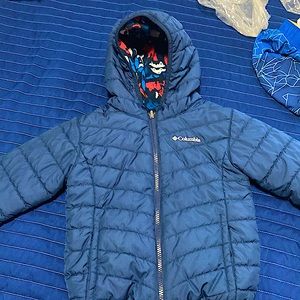 Children’s Jacket red, blue, white, and black reverseable